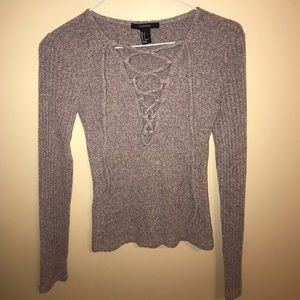 Forever 21 lace up top